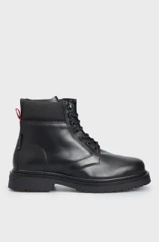 Мужские черные кожаные ботинки TJM LACE UP BOOT Черный 42 Tommy Jeans EM0EM01446