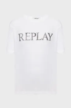 Женская белая футболка Белый M Replay W3379B.000.20994