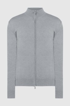 Серый кардиган из шерсти мериноса
