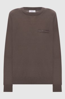 Коричневый джемпер из шерсти