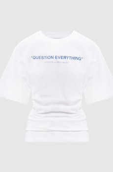Белая футболка Question Everything