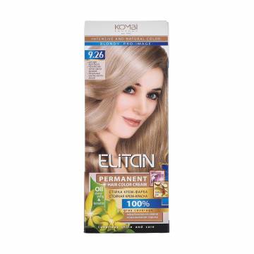 Стойкая крем-краска для волос Elitan Permanent Hair Color Cream 9.26 Пепельный светло-светло русый, 115 мл Стойкая крем-краска для волос Elitan Permanent Hair Color Cream 9.26 Пепельный светло-светло русый, 115 мл