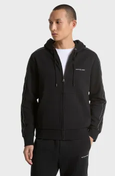 Мужское черное худи LOGO TAPE FZ Черный M Michael Kors CT4524K5MF