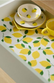 Антиковзкий килимок з мотивом лимонів - різнобарвний