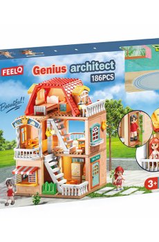 Детский конструктор FEELO TOYS Счастливый дом, 186 деталей, от 3 лет (1801)
