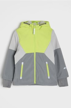 Куртка софтшелл с капюшоном - жовто-зелений