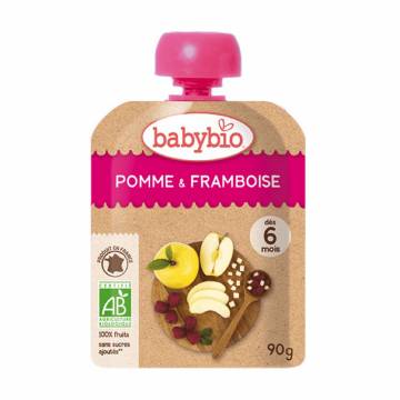 Органическое пюре Babybio из яблока и малины, 90 г Органическое пюре Babybio из яблока и малины, 90 г