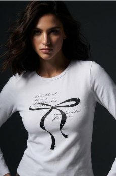 Футболка з довгим рукавом - білий