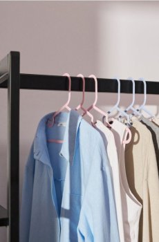 Вішалки, 10 шт. - пастельний рожевий