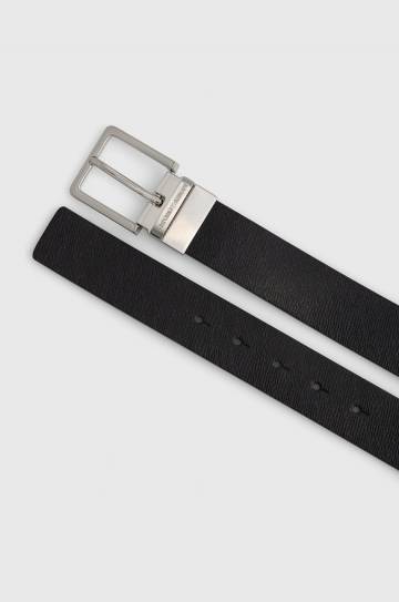 Кожаный ремень Emporio Armani мужской цвет чёрный Кожаный ремень Emporio Armani мужской цвет чёрный