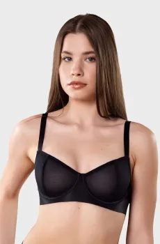 Женский черный бюстгальтер Черный 90B brabrabra SLZ27301005