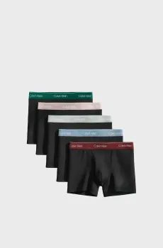 Мужские черные боксеры (5 шт) LOW RISE TRUNK 3PK Черный XL Calvin Klein LV00NB4437