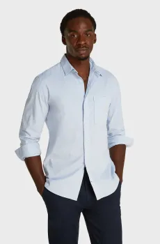 Мужская голубая рубашка LW CHAMBRAY L/S Голубой M Calvin Klein K10K114194