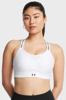 Женский белый топ UA Infinity High 2.0 Bra Белый XL (A-C) Under Armour 1384112-100
