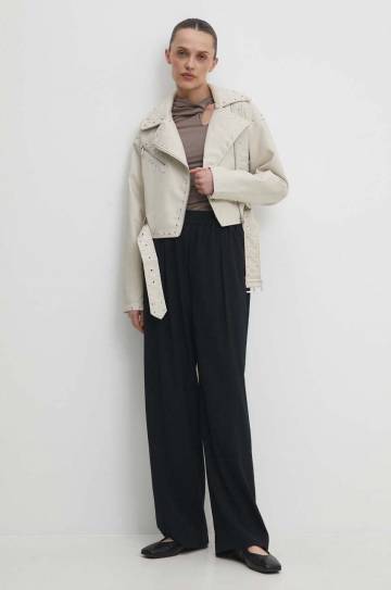 Куртка Answear Lab женская цвет бежевый переходная oversize Куртка Answear Lab женская цвет бежевый переходная oversize