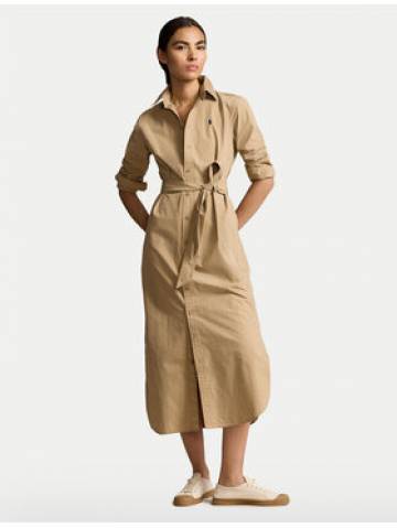 Polo Ralph Lauren Сукня-сорочка 211951138001 Бежевий Regular Fit Polo Ralph Lauren Сукня-сорочка 211951138001 Бежевий Regular Fit