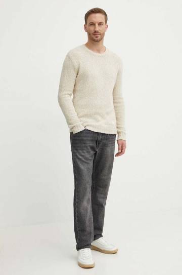 Хлопковый свитер Guess DEVEN цвет бежевый лёгкий M4YR28 Z3GD0 Хлопковый свитер Guess DEVEN цвет бежевый лёгкий M4YR28 Z3GD0