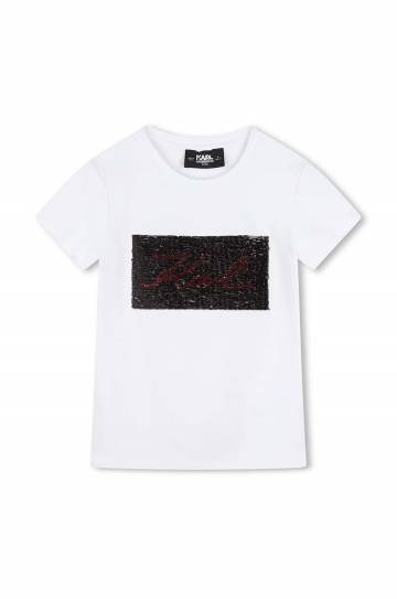 Детская футболка Karl Lagerfeld цвет белый Z30210 Детская футболка Karl Lagerfeld цвет белый Z30210