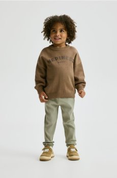 Reserved - Джемпер oversize - коричневий - 689FH-88X