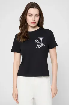 Женская черная футболка Черный L HUGO 50544897;001