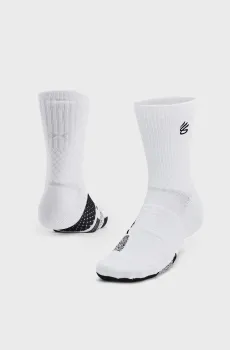 Белые носки Curry UA AD Playmaker Белый 36.5-42 Under Armour 1376231-102