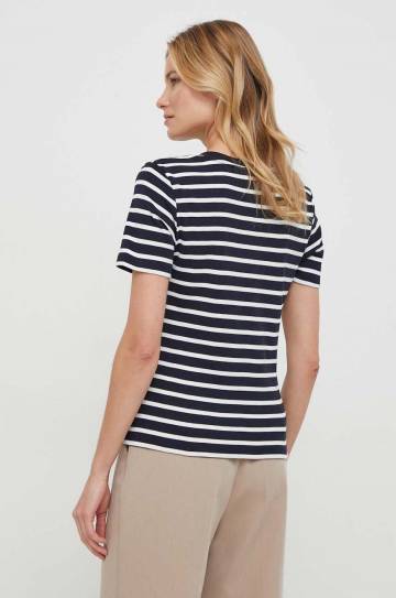 Хлопковая футболка Tommy Hilfiger женский цвет синий Хлопковая футболка Tommy Hilfiger женский цвет синий