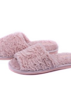 Женские комнатные тапочки Twins HS открытые, меховые, розовые, размер 40