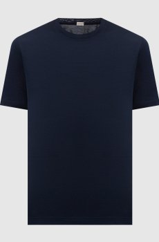 Голубая футболка с нашивкой логотипа