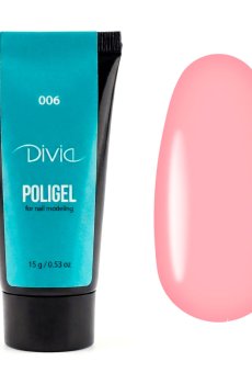 Полигель для наращивания ногтей Divia Polygel 006, 30 г