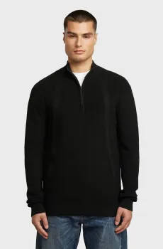 Мужская черная кофта Structure half zip knit Черный L G-Star RAW D26726,C868