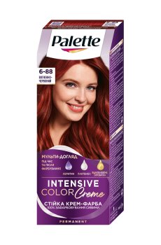 Стойкая крем-краска для волос Palette Интенсивный цвет, 6-88 Огненно-красный, 110 мл