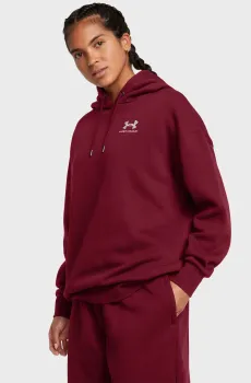 Женское бордовое худи Essential Flc OS Hoodie Бордовый M Under Armour 1379495-625