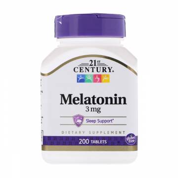 Мелатонин 21st Century Melatonin 3 мг, 200 таблеток Мелатонин 21st Century Melatonin 3 мг, 200 таблеток