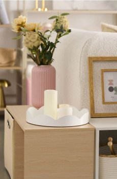 Декоративна таця - білий