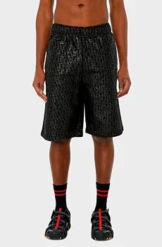 Мужские черные шорты с узором P-MARSHY-MONO Черный M Diesel A09662 0NAZQ
