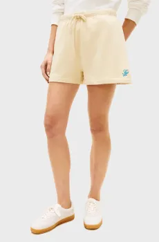 Женские бежевые шорты SCRIPT Бежевый S Tommy Hilfiger WW0WW48765