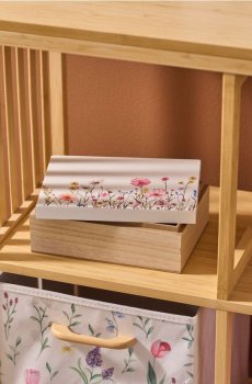 Коробка для зберігання з квітами - різнобарвний