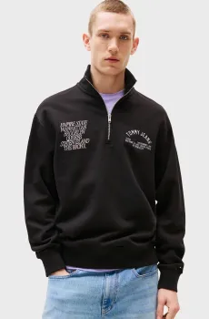 Мужская черная спортивная кофта RLX BOROUGHS Черный S Tommy Jeans DM0DM21797