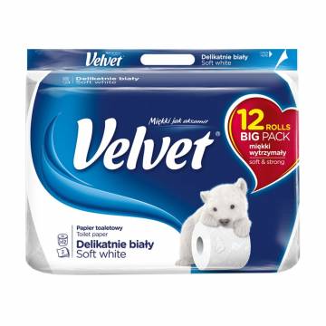 Туалетная бумага Velvet Деликатная, белая, 3-слойная, 150 отрывов, 12 шт Туалетная бумага Velvet Деликатная, белая, 3-слойная, 150 отрывов, 12 шт