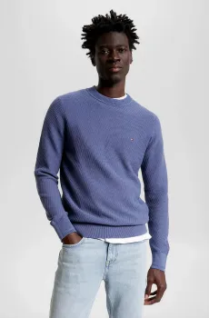 Мужской синий джемпер RECTANGULAR STRUCTURE Синий S Tommy Hilfiger MW0MW33131