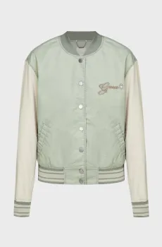 Женский оливковый бомбер FELICIA EMBRO Оливковый XS Guess W3YL09.WFIU0