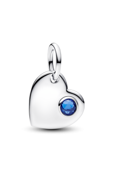 Намистина "Серце з синім каменем"