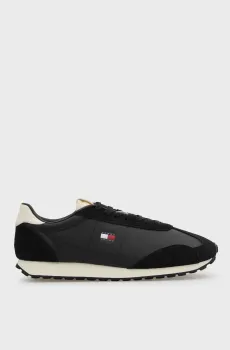 Мужские черные кожаные кроссовки RETRO RUNNER Черный 41 Tommy Jeans EM0EM01763