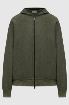 Спортивная куртка цвета хаки с шерстью