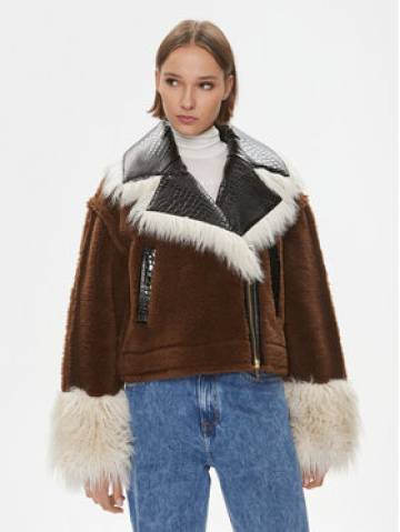 Pinko Шуба Coco Caban. 102092 A19M Коричневий Regular Fit Pinko Шуба Coco Caban. 102092 A19M Коричневий Regular Fit
