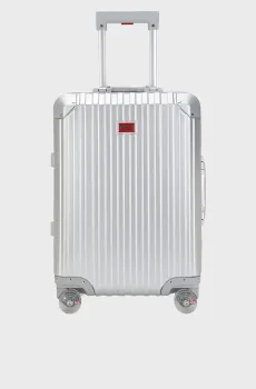 Серебристый чемодан ALUMINUM TROLLEY Серый S Diesel DSL002.1