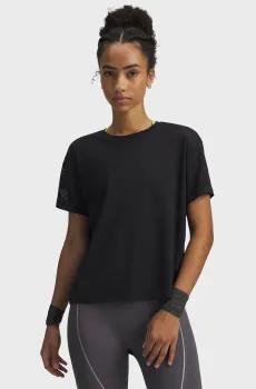 Женская черная футболка UA Halo Vent SS Черный XS Under Armour 6004017-001