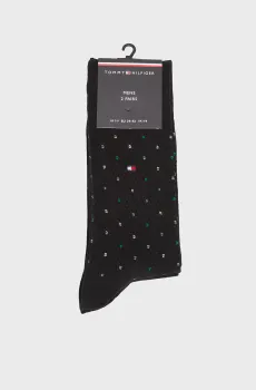 Мужские черные носки (2 пары) STRUCTURE Черный 43-46 Tommy Hilfiger 701236311