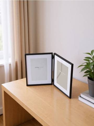 Подвійна рамка для фотографій - чорний