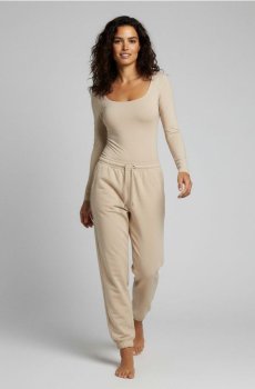 Спортивні штани джогери з тері - нюдовий